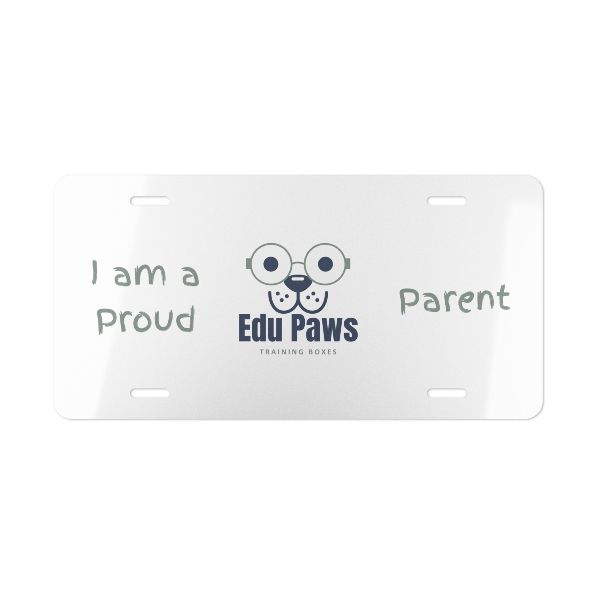 Edu Paws License Plate