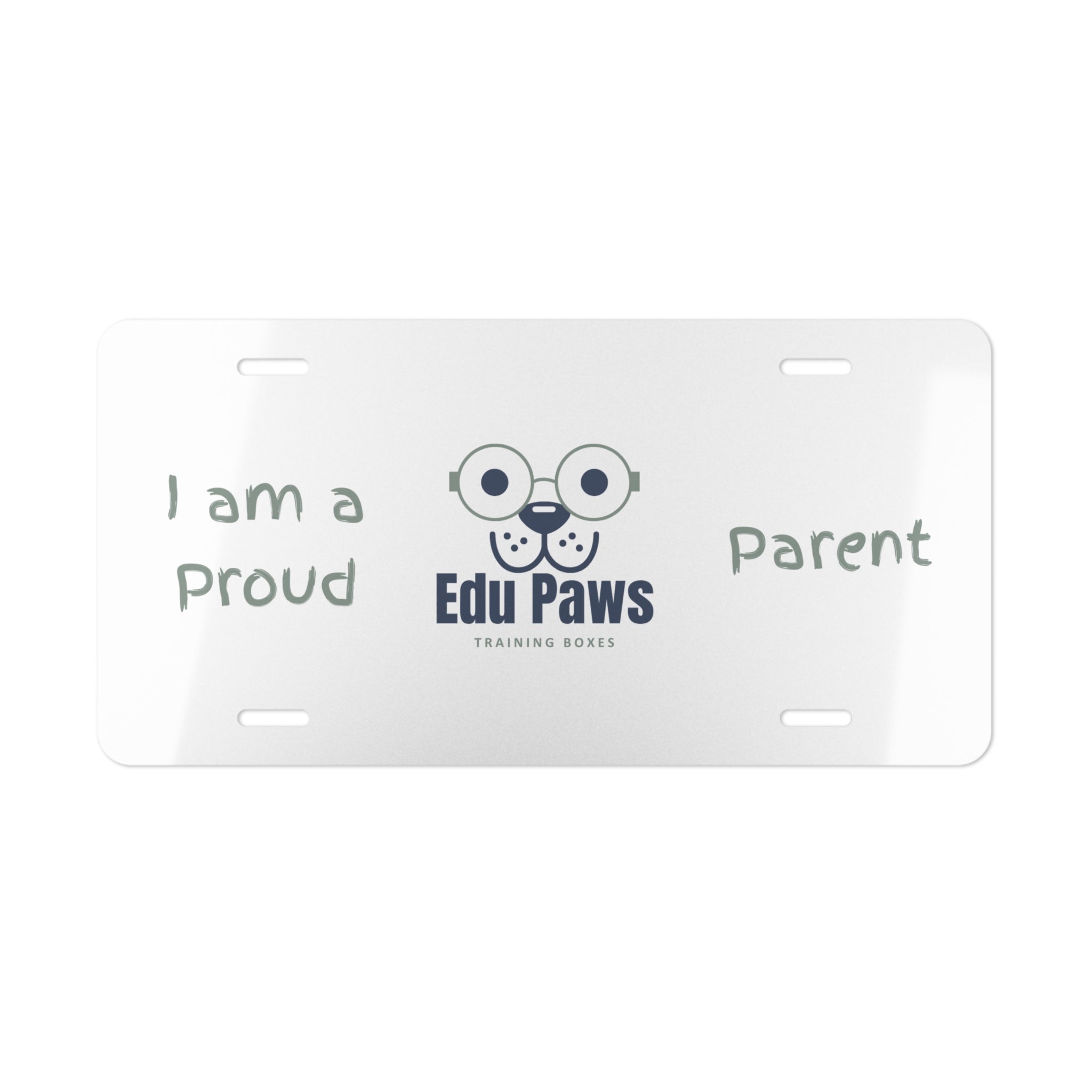 Edu Paws License Plate